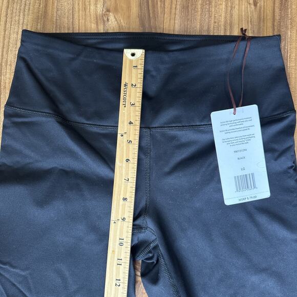 NWT • Active Life Yoga Capri Leggings Cropped Pant Black • Dry Wicking • Large - Picture 7 of 9